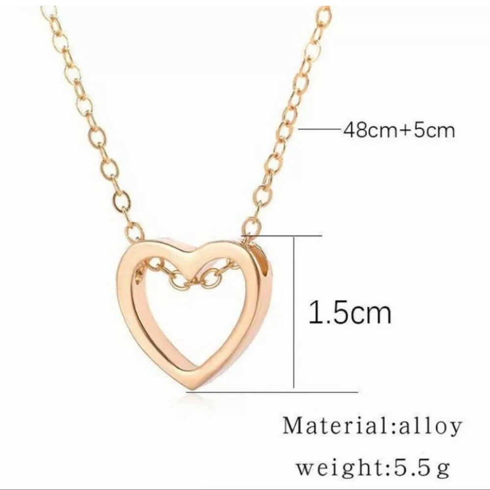 Heart stainless Steel Chain Necklace - Picture 4 of 4